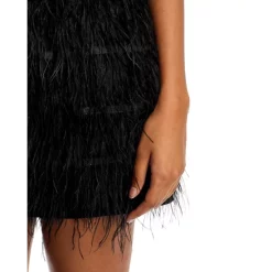 Discount 🤩 Lucy Paris Feather Mini 👗 Skirt Black ⌛ -DealsSunset & Spring Store unnamed file 114