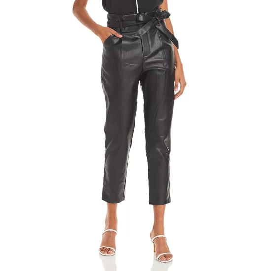 Cheapest ๐ Lucy Paris Faux Leather Paperbag-Waist Pants - 100% Exclusive Cognac ๐ 3 Cheapest ๐ Lucy Paris Faux Leather Paperbag-Waist Pants - 100% Exclusive Cognac ๐