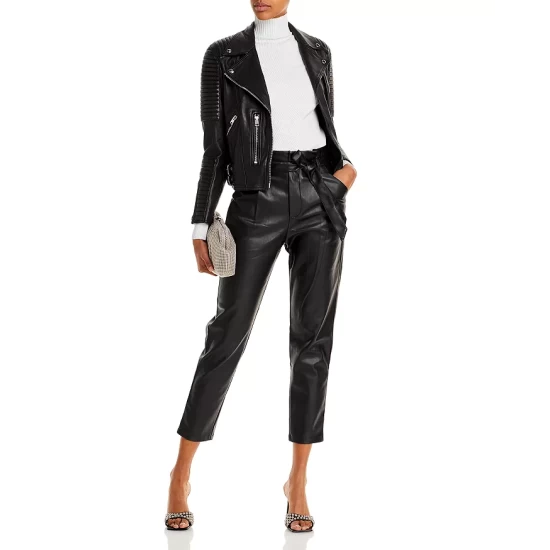 Cheapest ๐ Lucy Paris Faux Leather Paperbag-Waist Pants - 100% Exclusive Cognac ๐ 4 Cheapest ๐ Lucy Paris Faux Leather Paperbag-Waist Pants - 100% Exclusive Cognac ๐ - Image 2