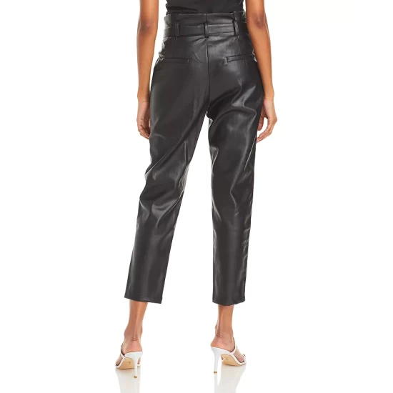 Cheapest ๐ Lucy Paris Faux Leather Paperbag-Waist Pants - 100% Exclusive Cognac ๐ 5 Cheapest ๐ Lucy Paris Faux Leather Paperbag-Waist Pants - 100% Exclusive Cognac ๐ - Image 3