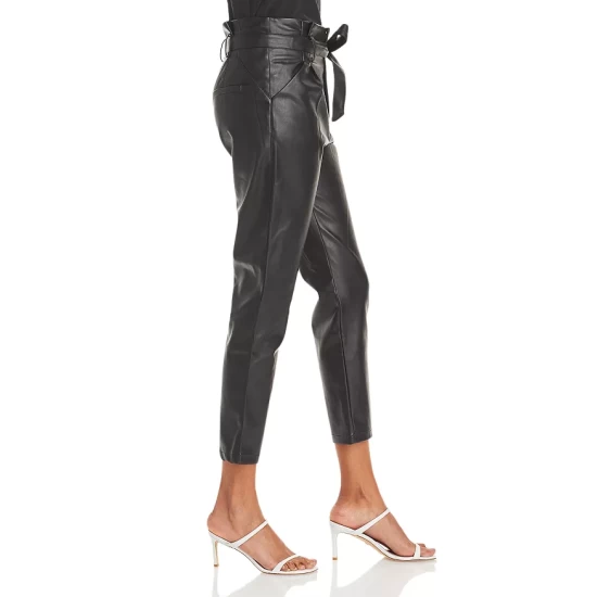 Cheapest ๐ Lucy Paris Faux Leather Paperbag-Waist Pants - 100% Exclusive Cognac ๐ 6 Cheapest ๐ Lucy Paris Faux Leather Paperbag-Waist Pants - 100% Exclusive Cognac ๐ - Image 4