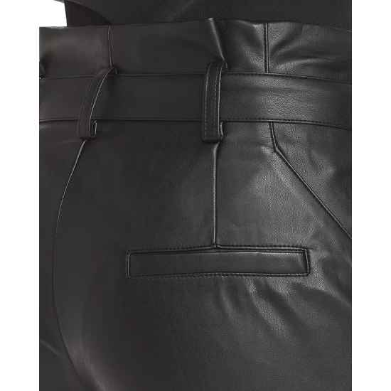 Cheapest ๐ Lucy Paris Faux Leather Paperbag-Waist Pants - 100% Exclusive Cognac ๐ 8 Cheapest ๐ Lucy Paris Faux Leather Paperbag-Waist Pants - 100% Exclusive Cognac ๐ - Image 6