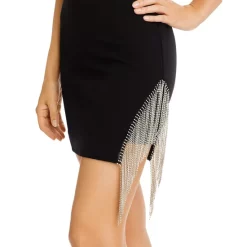 Coupon 🔔 FORE Asymmetric Crystal Fringe Mini 👗 Dress White 👍 -DealsSunset & Spring Store unnamed file 156