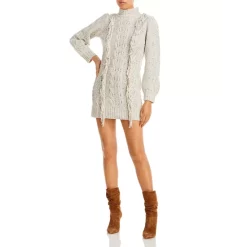 Discount 🧨 Line & Dot Daria Fringe Trim Sweater 👗 Dress Ivory 🛒 -DealsSunset & Spring Store unnamed file 167