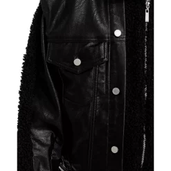 Buy 😍 BLANKNYC Sherpa & Faux Leather Biker Jacket Edge To Edge ✨ -DealsSunset & Spring Store unnamed file 22