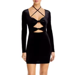 Coupon 🔥 FORE Long Sleeve Cut Out Mini 👗 Dress Black ✨ -DealsSunset & Spring Store unnamed file 224