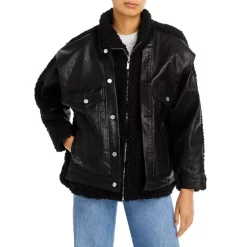 Buy 😍 BLANKNYC Sherpa & Faux Leather Biker Jacket Edge To Edge ✨ -DealsSunset & Spring Store unnamed file 24