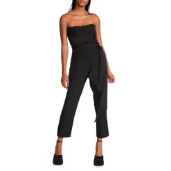 Budget 🛒 STEVE MADDEN Harlen Strapless Jumpsuit Black 🎉
