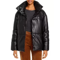 Discount ✨ BAGATELLE.NYC Oversize Faux Leather Puffer Jacket Black ✔️