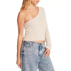 Cheapest 👍 STEVE MADDEN Courtney One Shoulder Sweater Oatmeal 🎉 -DealsSunset & Spring Store unnamed file 274