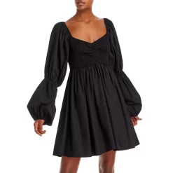 Best deal 🥰 En Saison Balloon Sleeve 👗 Dress Black ✔️