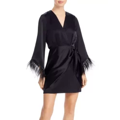 Best Pirce 🛒 WAYF Feather Wrap Mini 👗 Dress Ivory ✨ -DealsSunset & Spring Store unnamed file 297