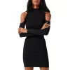 Discount 🎉 ASTR The Label Kade Cold Shoulder Ribbed Sweater 👗 Dress Black 🧨 -DealsSunset & Spring Store unnamed file 309