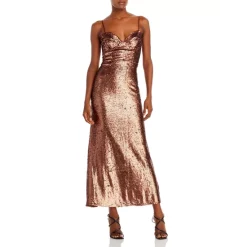 Budget ✨ Bardot Stasia Sequined Corset 👗 Dress Bronze ✔️