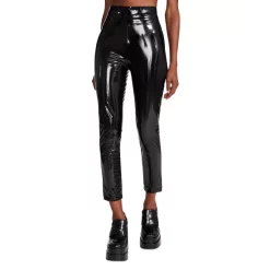 Flash Sale 😍 STEVE MADDEN Eden Shiny Cropped Leggings Black 🔔