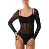 Best deal ❤️ ASTR The Label Vienna Sheer Detail Bodysuit Black 🧨 -DealsSunset & Spring Store unnamed file 357