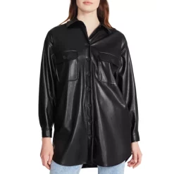 Buy ✨ STEVE MADDEN Faux Good Measure 👚 Shirt Jacket Black 🥰 -DealsSunset & Spring Store unnamed file 367