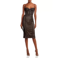 Promo 👏 Bardot Charley Lace Bustier Midi 👗 Dress Black 🧨 -DealsSunset & Spring Store unnamed file 38
