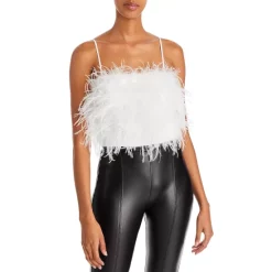 New 🛒 Lucy Paris Milly Feather Top Ivory 🔥