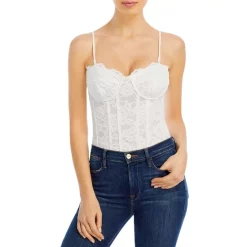 Promo 🔥 Bardot Oskar Lace Bodysuit Orchid White 🎁