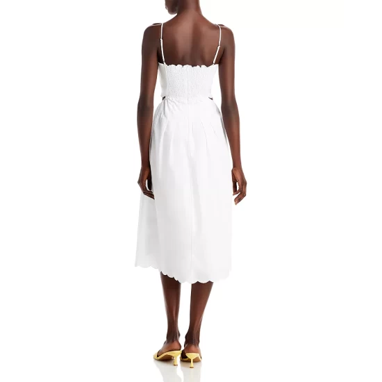 Best Sale โจ Lucy Paris Alba Scalloped Midi ๐ Dress White ๐คฉ 4 Best Sale โจ Lucy Paris Alba Scalloped Midi ๐ Dress White ๐คฉ - Image 2