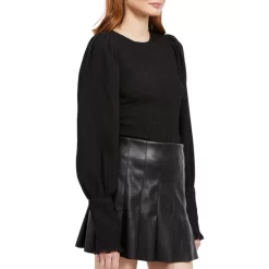 Outlet 🧨 En Saison Smocked Puff Sleeve Top Black 😉 -DealsSunset & Spring Store unnamed file 459