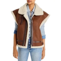 Best Pirce ✔️ Moon River Faux Shearling Vest Cream 😀