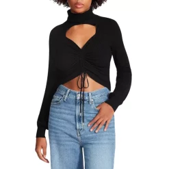 Deals 🌟 STEVE MADDEN Hazel Cutout Sweater Black 😀 -DealsSunset & Spring Store unnamed file 464