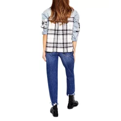 Coupon ✨ Blue Revival Denim & Plaid 👚 Shirt Jacket Ibiza/gray Plaid 🎁 -DealsSunset & Spring Store unnamed file 468