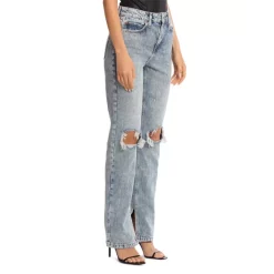 Buy 👏 Avec Les Filles Cool Girl Distressed High Rise Straight Leg 👖 Jeans In Workshop Blue ⌛ -DealsSunset & Spring Store unnamed file 471