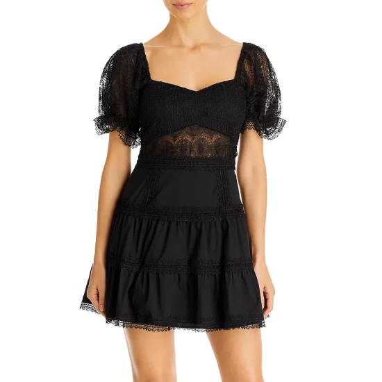Cheap โค๏ธ Lucy Paris Short Sleeve Lace ๐ Dress Black ๐ฅฐ 3 Cheap โค๏ธ Lucy Paris Short Sleeve Lace ๐ Dress Black ๐ฅฐ
