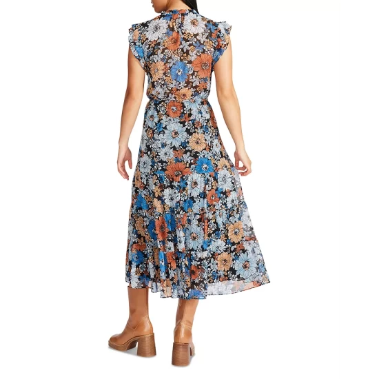 Promo ๐คฉ STEVE MADDEN Orange Blossom Print Midi ๐ Dress Blue ๐ 4 Promo ๐คฉ STEVE MADDEN Orange Blossom Print Midi ๐ Dress Blue ๐ - Image 2