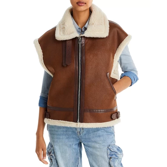 Best Pirce โ๏ธ Moon River Faux Shearling Vest Cream ๐ 4 Best Pirce โ๏ธ Moon River Faux Shearling Vest Cream ๐ - Image 3