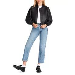 New 😍 STEVE MADDEN Parker Faux Leather Bomber Jacket Black 😀 -DealsSunset & Spring Store unnamed file 487