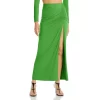 Budget 😉 AFRM Devon Ruched Slit Maxi 👗 Skirt Neon Green ✔️ -DealsSunset & Spring Store unnamed file 528
