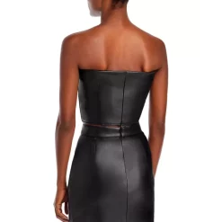 Brand new 🤩 Lucy Paris Cher Faux Leather Top Fuschia 💯 -DealsSunset & Spring Store unnamed file 533