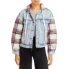 Budget 🤩 BLANKNYC Denim & Plaid Fleece Hooded Jacket Starflower 🔔 -DealsSunset & Spring Store unnamed file 534
