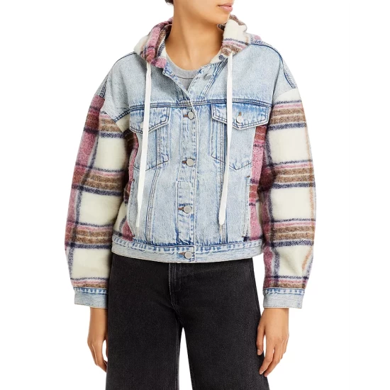 Budget ๐คฉ BLANKNYC Denim & Plaid Fleece Hooded Jacket Starflower ๐ 4 Budget ๐คฉ BLANKNYC Denim & Plaid Fleece Hooded Jacket Starflower ๐ - Image 2