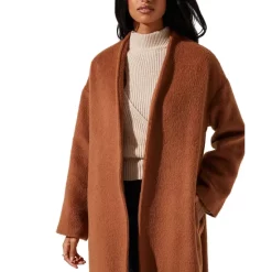 Discount 🌟 ASTR The Label Long Belted Berkley 🧥 Coat Copper 💯 -DealsSunset & Spring Store unnamed file 539