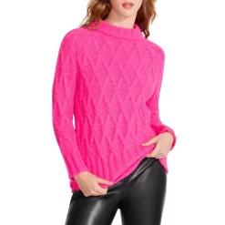 Cheap ๐ STEVE MADDEN Olive Pullover Sweater Pink Glow ๐