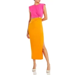 Wholesale 💯 FORE Cut Out Midi 👗 Dress Hot Pink/apricot 👍 -DealsSunset & Spring Store unnamed file 55