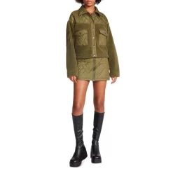 Buy 😍 STEVE MADDEN Iris Mixed Media Jacket Olive Night ✔️ -DealsSunset & Spring Store unnamed file 558