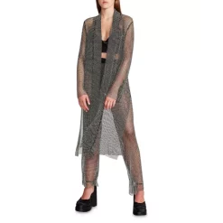 Flash Sale 🎉 STEVE MADDEN Charlize Crystal Mesh Duster Black 🌟