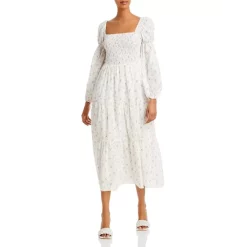 Best reviews of 😍 Lucy Paris Mora Floral-Print Cotton Eyelet 👗 Dress White Floral 🤩