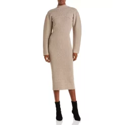 Top 10 ๐ Moon River Midi Sweater ๐ Dress Taupe ๐คฉ