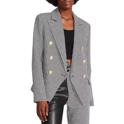 Cheapest ⭐ STEVE MADDEN Naomi Houndstooth Double Breasted Blazer White 🧨 -DealsSunset & Spring Store unnamed file 631