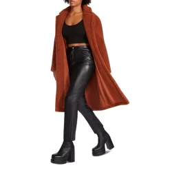 Cheapest 💯 STEVE MADDEN Saide Long Sherpa 🧥 Coat Mocha Bisque 💯 -DealsSunset & Spring Store unnamed file 645