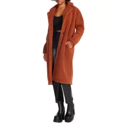 Cheapest 💯 STEVE MADDEN Saide Long Sherpa 🧥 Coat Mocha Bisque 💯 -DealsSunset & Spring Store unnamed file 646