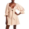 Best Pirce 😉 Charlie Holiday Sonny Tie Front Mini 👗 Dress Tan 🧨 -DealsSunset & Spring Store unnamed file 647