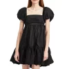 Deals ❤️ En Saison Cotton Puff Sleeve Mini 👗 Dress Black ❤️ -DealsSunset & Spring Store unnamed file 663